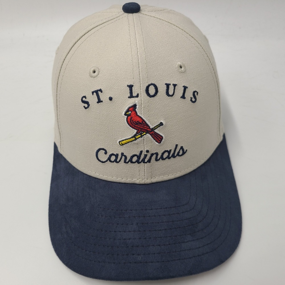 Women St Louis Cardinals Hat Snapback New Era 9Forty Beige Blue MLB Logo M-Crown